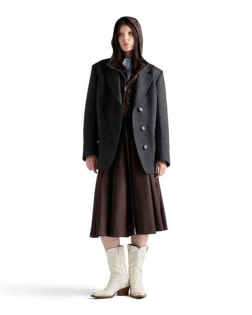 Prada Brown Re-Nylon Circle Skirt