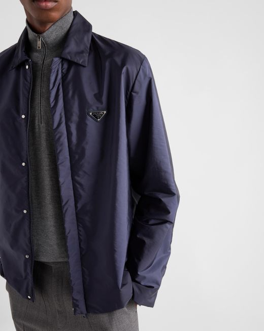 Camicia Re-Nylon di Prada in Blue da Uomo