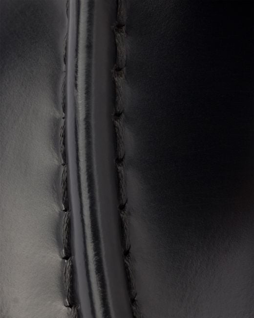 Prada Black Brushed Leather Loafers