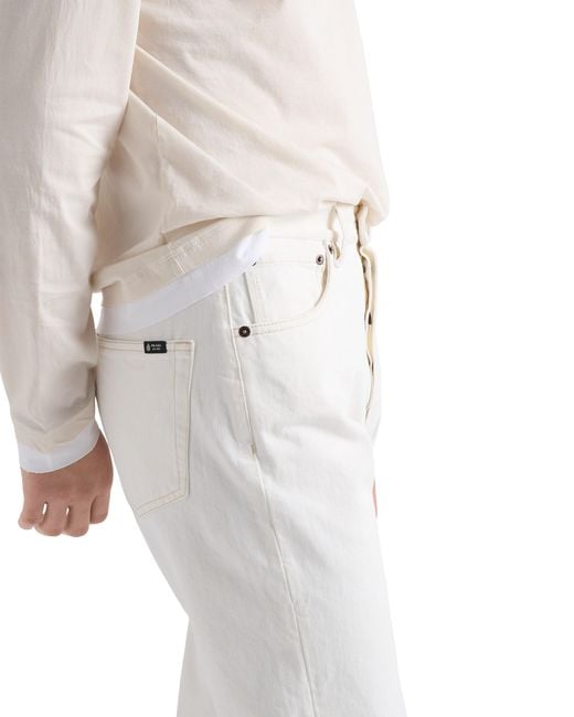 Prada White Old Denim Five-Pocket Jeans for men