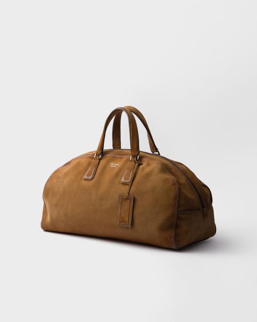 Borsa Da Viaggio di Prada in Brown