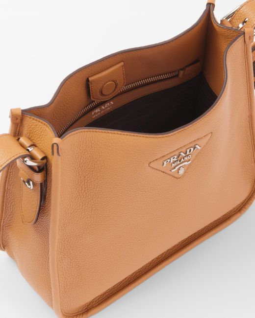 Prada Brown Leather Hobo Bag