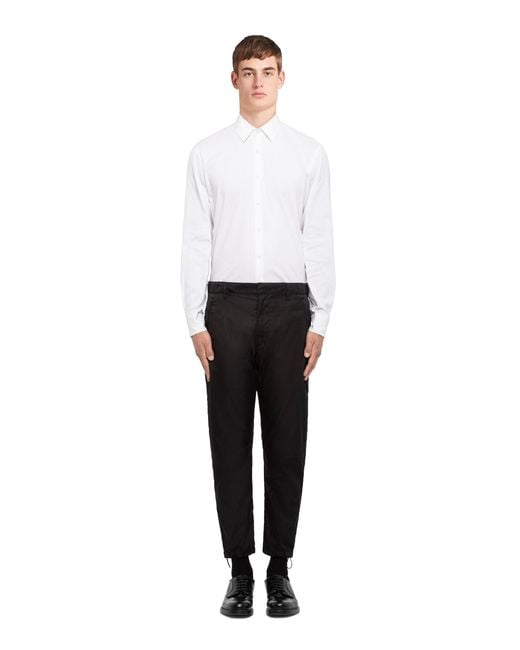 Prada Black Re-Nylon Trousers for men