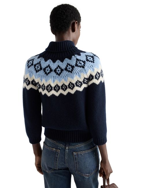 Prada Blue Wool And Cashmere Sweater