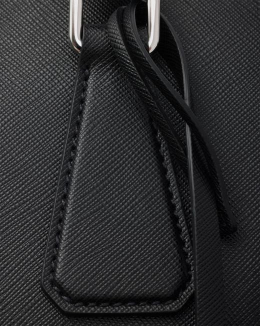 Prada Black Saffiano Leather Work Bag for men