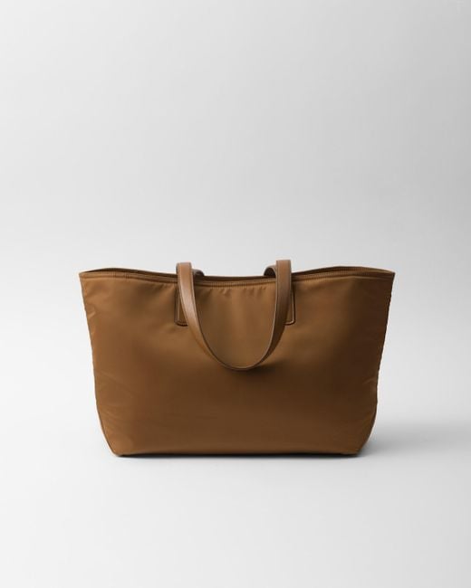 Cabas Re-Edition 1978 En Re-Nylon Et Cuir Saffiano Prada en coloris Brown