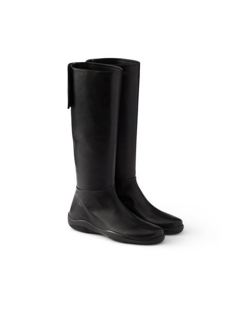 Prada Black Toblach Nappa Leather Boots