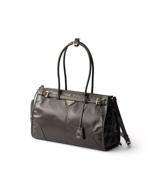 Prada Black Bonnie Large Leather Handbag