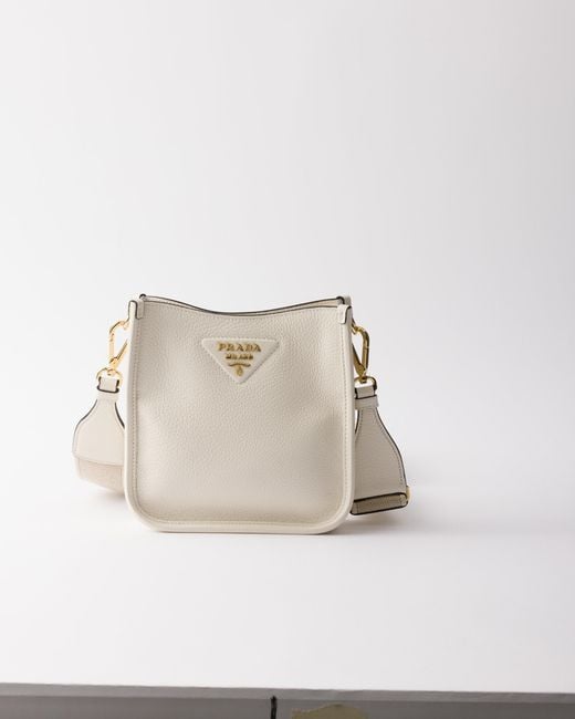 Prada Natural Mini Leather Shoulder Bag