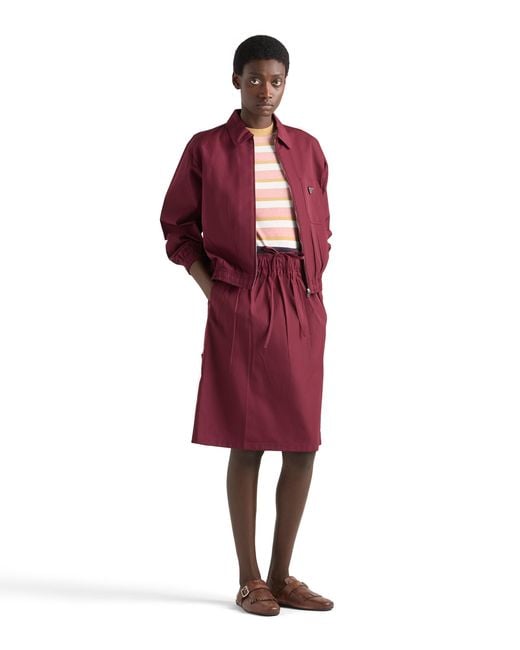 Prada Pink Bayadere Stripe Jersey T-Shirt, Rust/Mustard