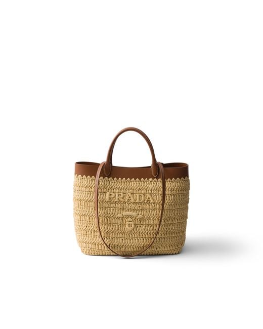 Borsa Shopping Small di Prada in Metallic