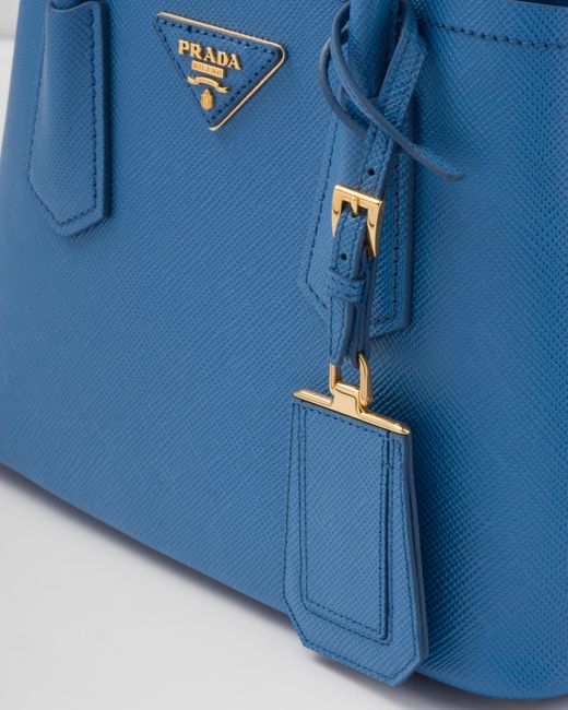 Prada Blue Double Saffiano Leather Mini Bag