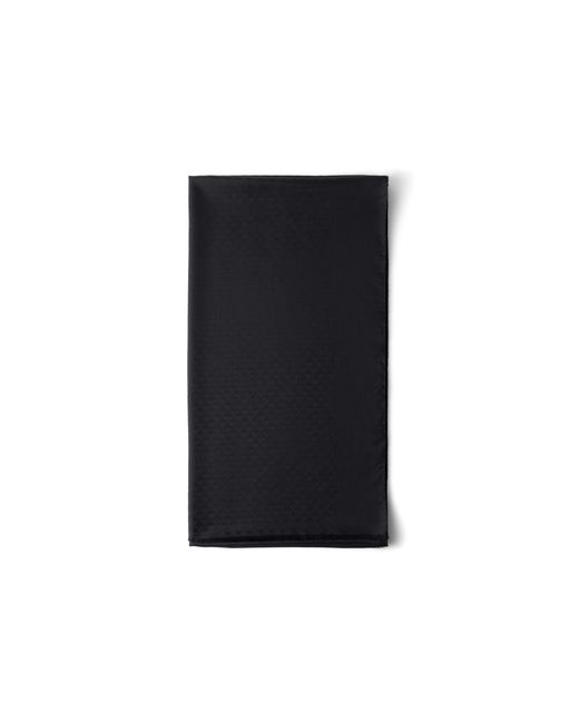 Prada Black Jacquard Wool Silk Fringe Scarf for men