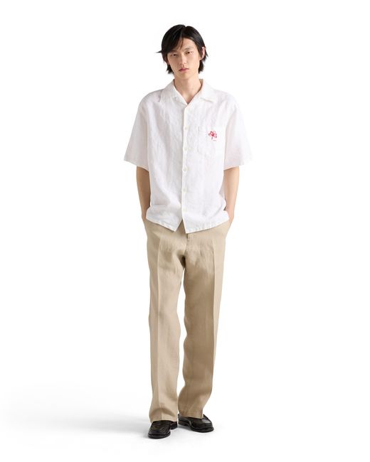 Prada Natural Linen Pants for men