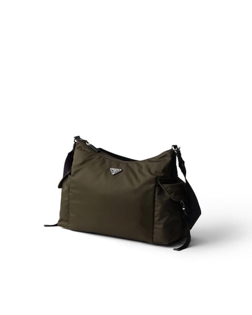 Prada Black Explore Re-Nylon And Leather Bag for men
