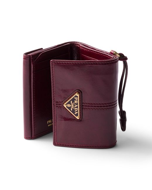 Prada Purple Small Leather Wallet