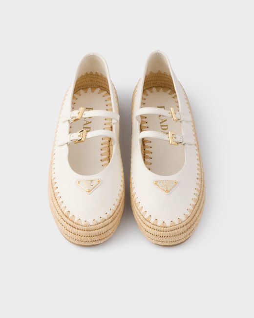 Ballerine Mary Jane di Prada in White