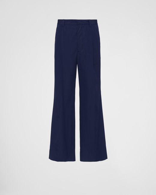 Prada Blue Cotton Pants for men