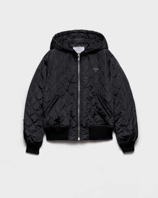 Prada Blue Lightweight, Quilted Re-Nylon Jacket