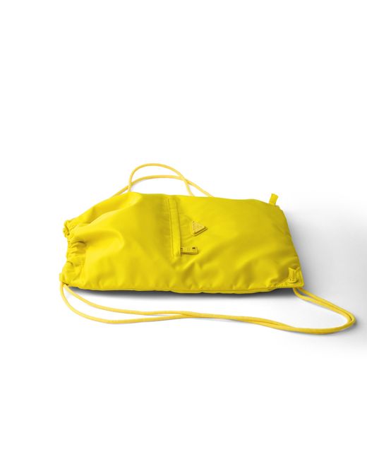 Prada Yellow Re-Nylon Drawstring Backpack