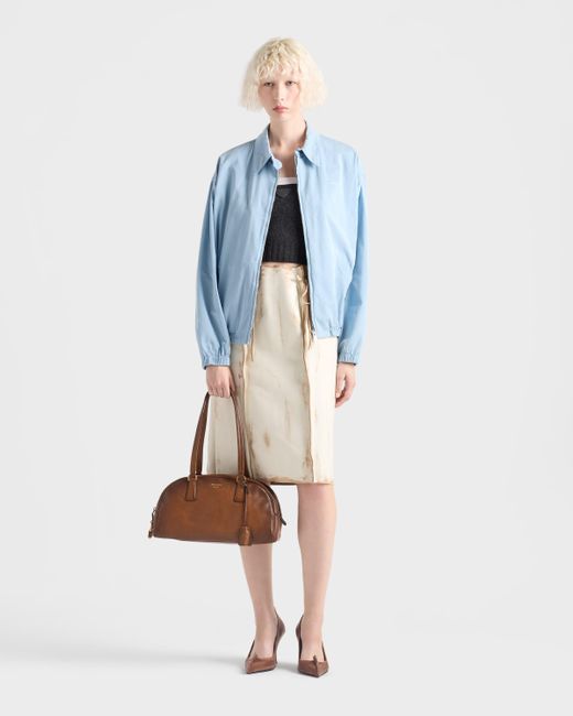 Bauletto Bowling Medium di Prada in Brown