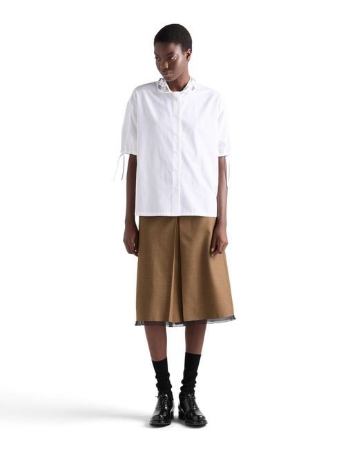 Prada White Poplin Shirt