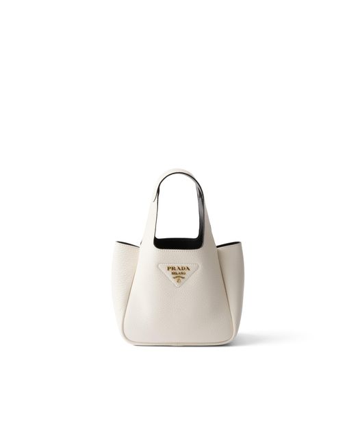 Prada White Liaison Mini Leather Handbag