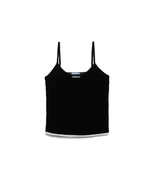 Prada Black Velvet Top