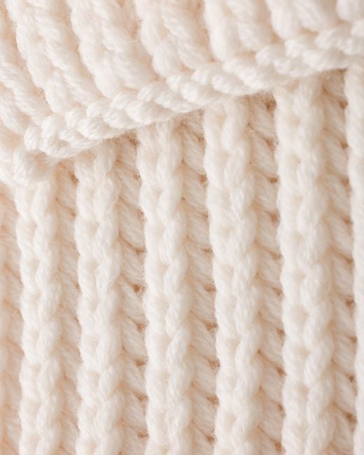 Prada White Wool Scarf