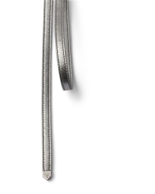 Prada White Nappa Leather Belt