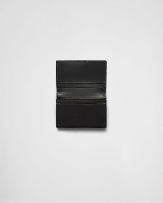Prada White Saffiano Leather Card Holder