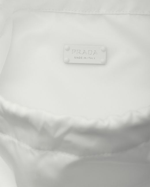 Prada White Re-Nylon Drawstring Backpack