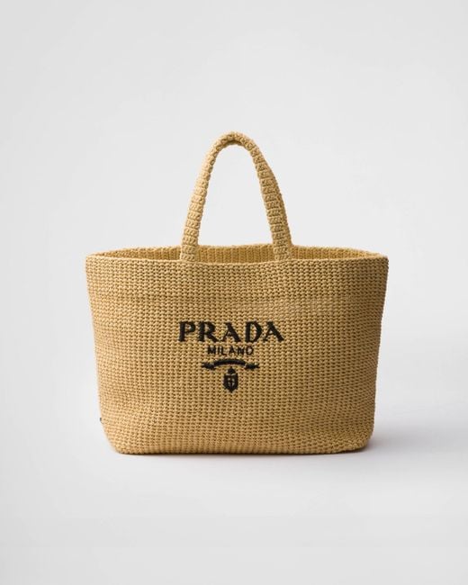 Prada Natural Crochet Tote Bag for men