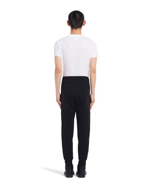 Prada Black Technical Fleece Pants for men