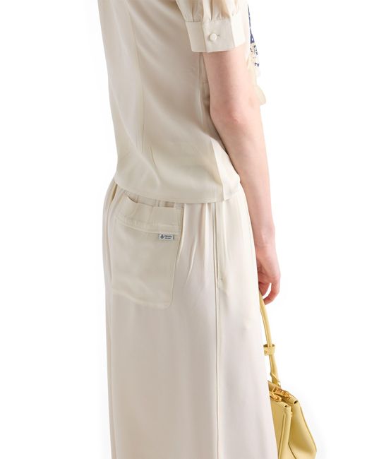 Prada Natural Silk Marocain Pants