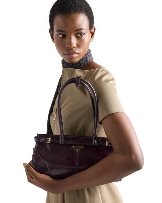 Prada Purple Bonnie Medium Leather Bag