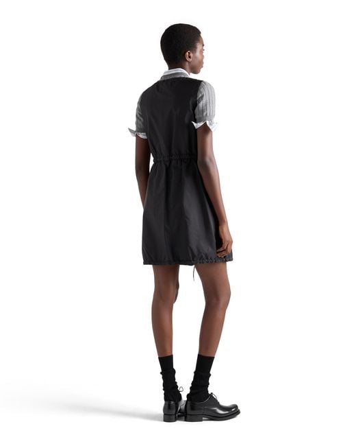 Prada Blue Lightweight Re-Nylon Mini-Dress
