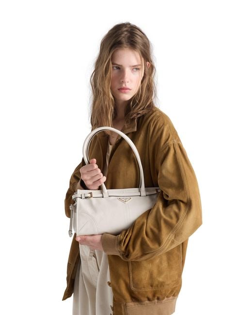 Prada White Medium Leather Handbag