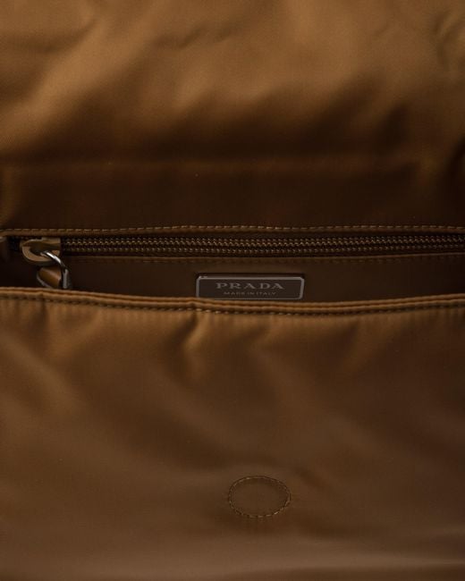 Prada Brown Traveller Small Padded Re-Nylon Shoulder Bag