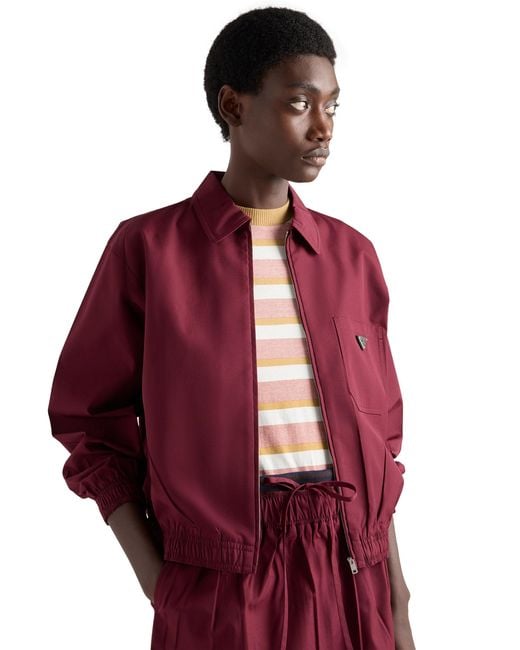 Prada Red Poplin Jacket, Garnet