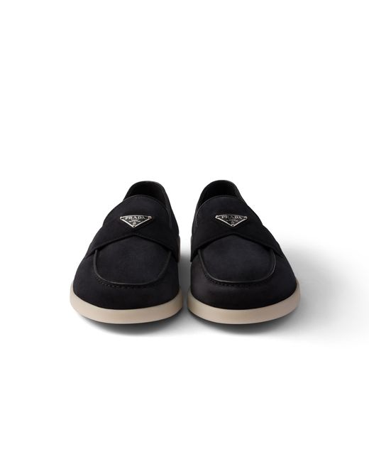 Prada Black Suede Loafers for men