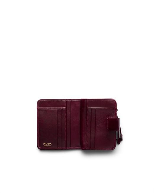 Prada Purple Small Leather Wallet