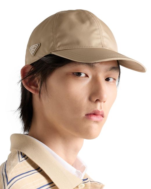 Prada White Re-Nylon Baseball Cap for men