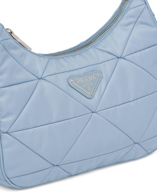 Prada Blue Re-nylon Padded Hobo Bag