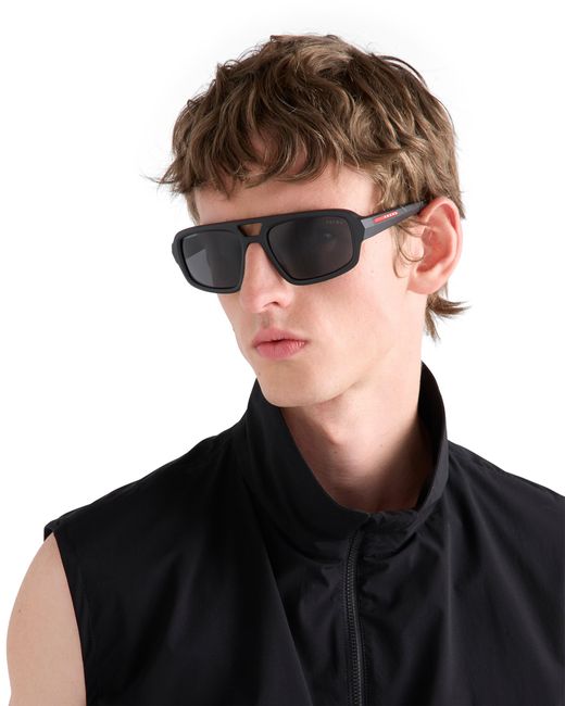 Prada Blue Linea Rossa Sunglasses for men