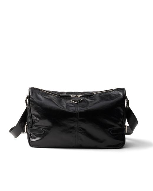 Prada Black Leather Shoulder Bag for men