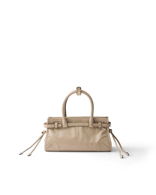 Prada Natural Bonnie Leather Mini Handbag