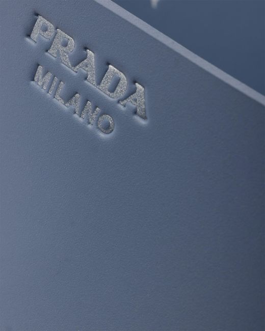 Prada Blue Crisscross Rubber Slides for men