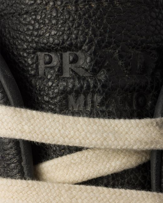 Zapatillas De Piel Prada de hombre de color Black
