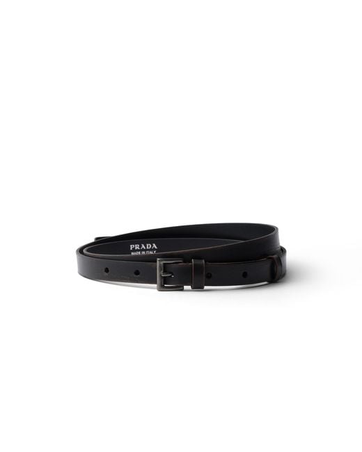 Prada White Leather Belt for men
